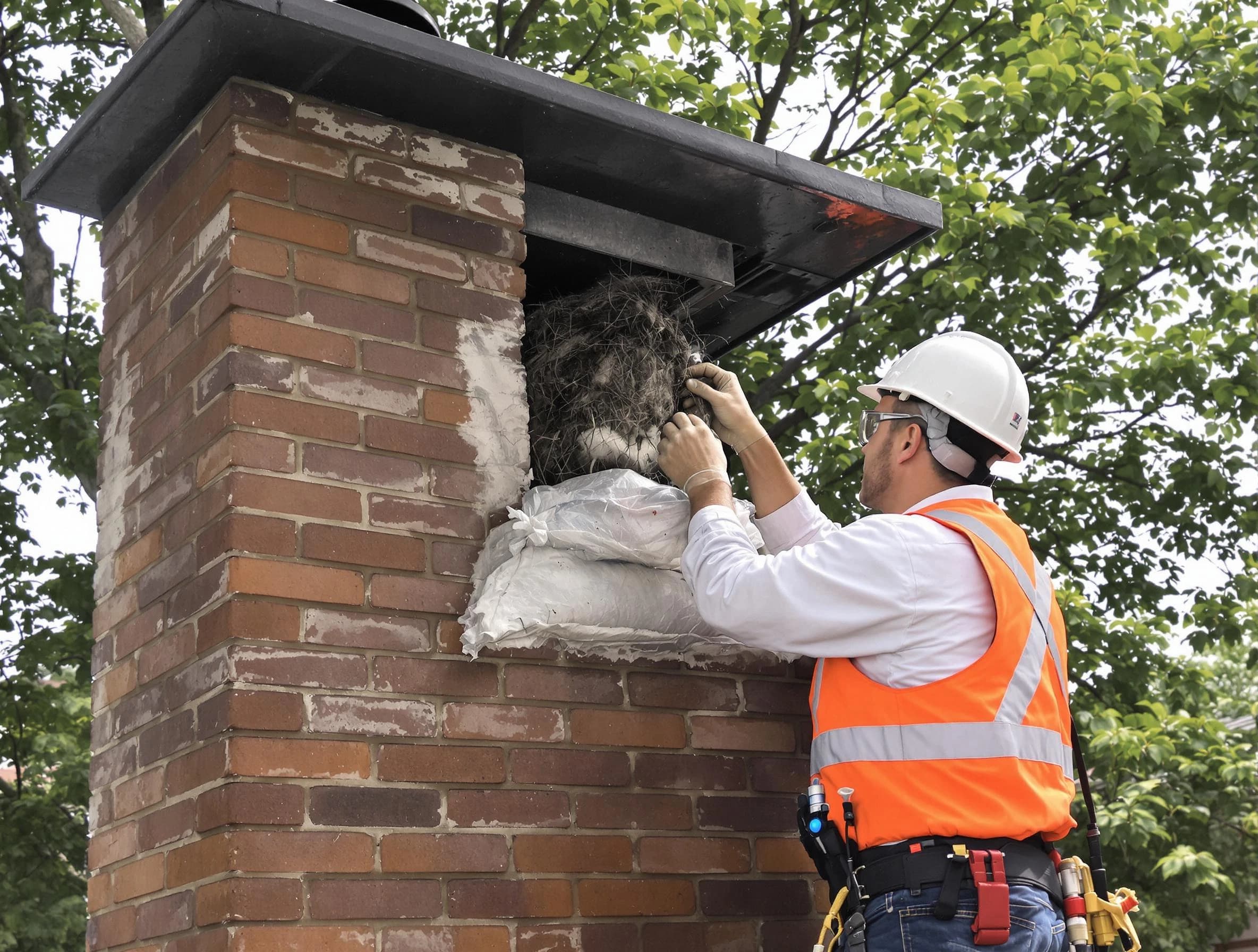 Humane removal of debris and animals by Clarksville Chimney Sweep in Clarksville, TN
