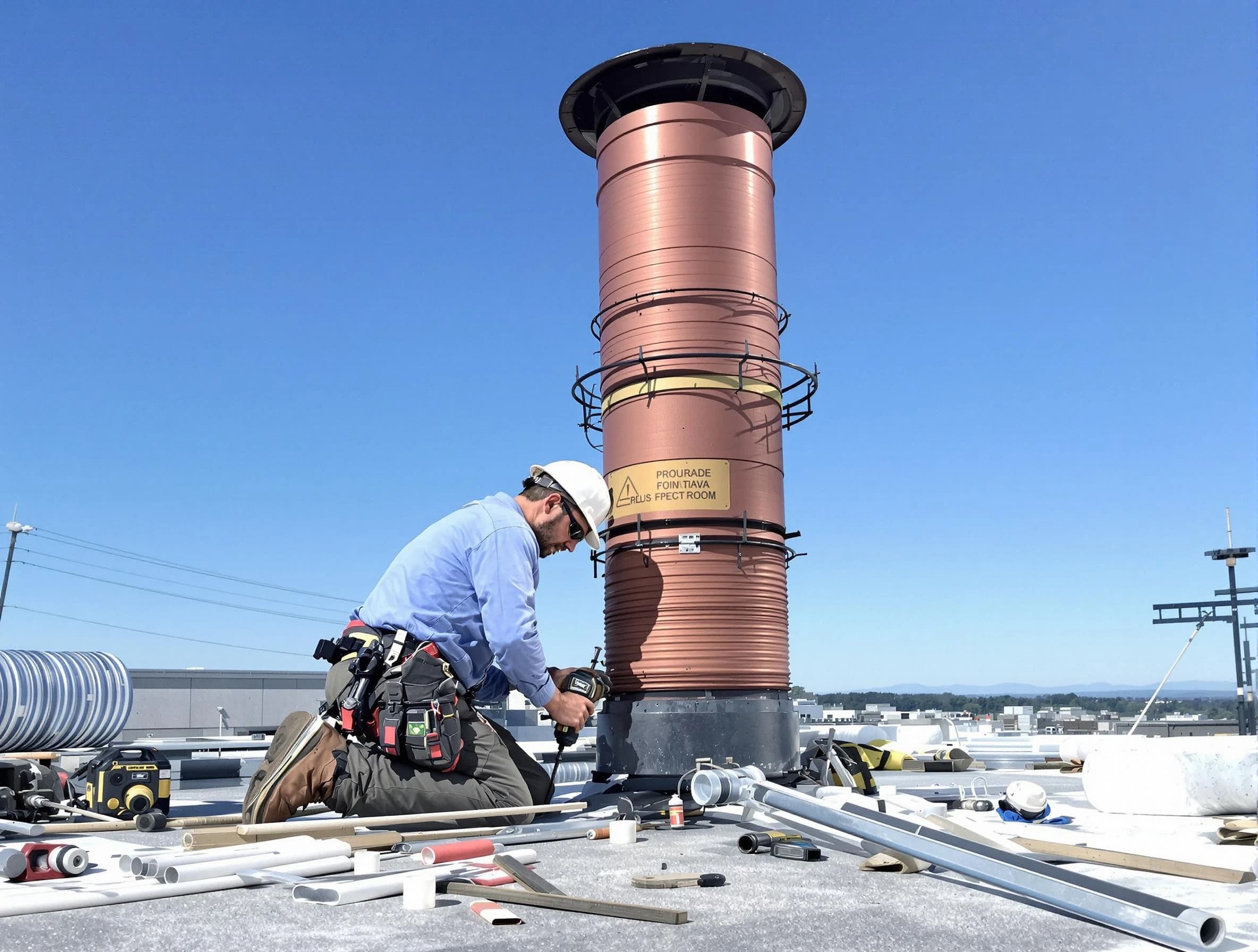 Installed chimney liner by Clarksville Chimney Sweep in Clarksville, TN