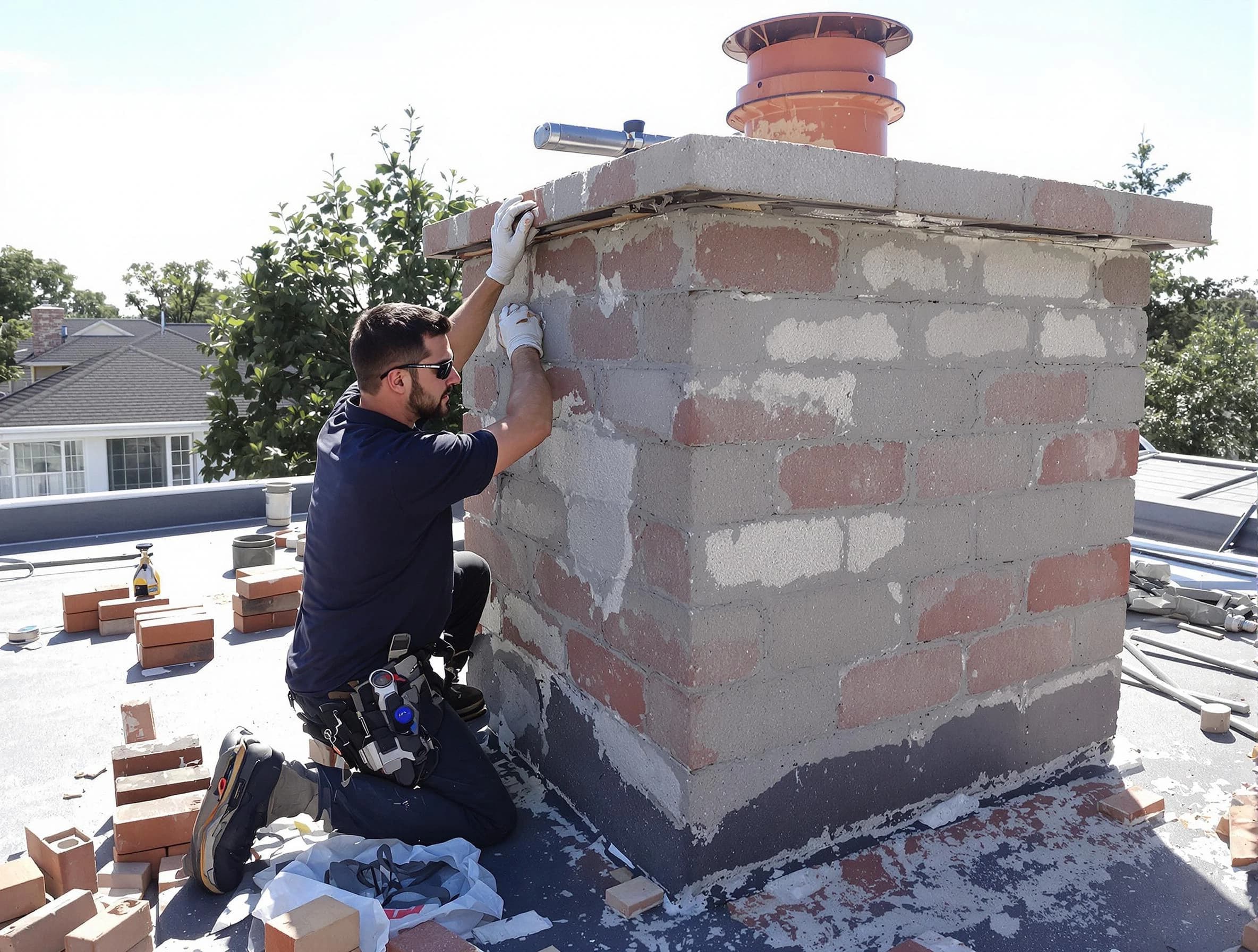 Advanced chimney repair process by Clarksville Chimney Sweep in Clarksville, TN
