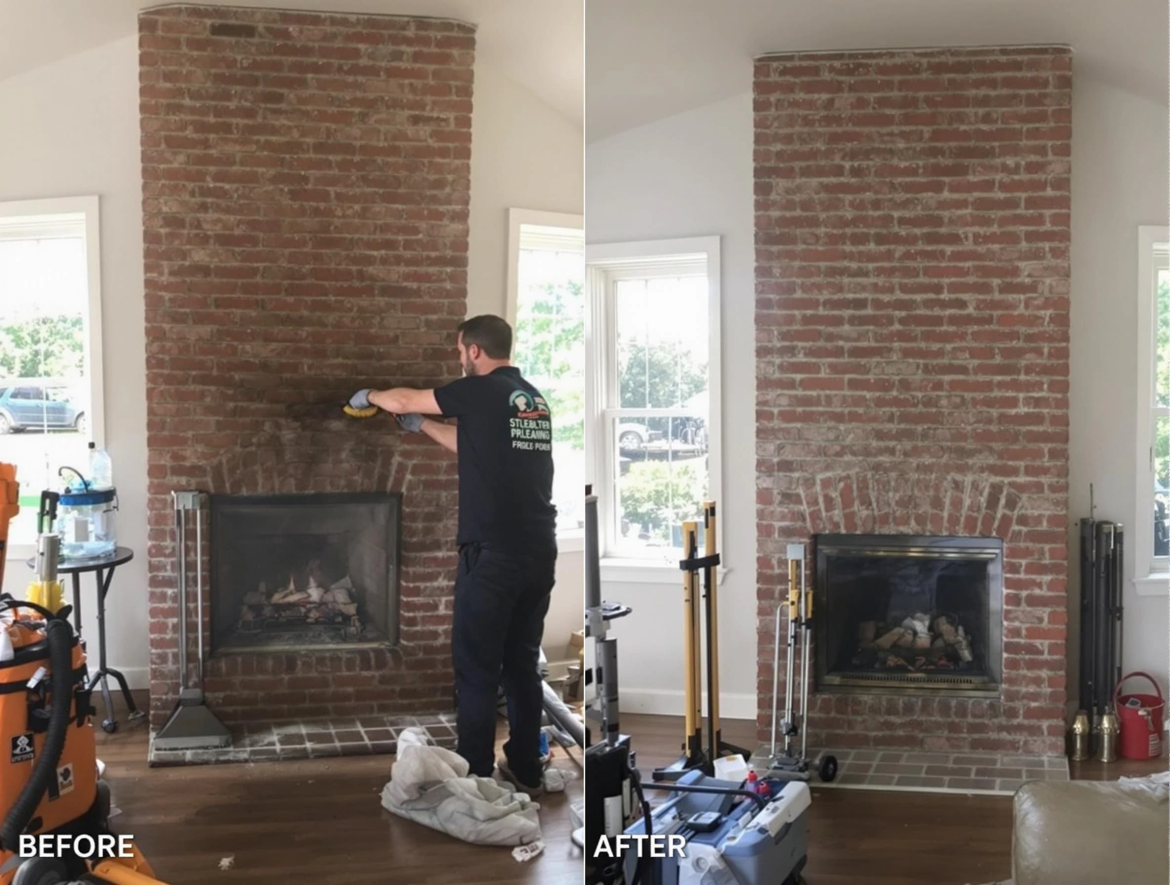 Finished chimney sweeping service by Clarksville Chimney Sweep in Clarksville, TN