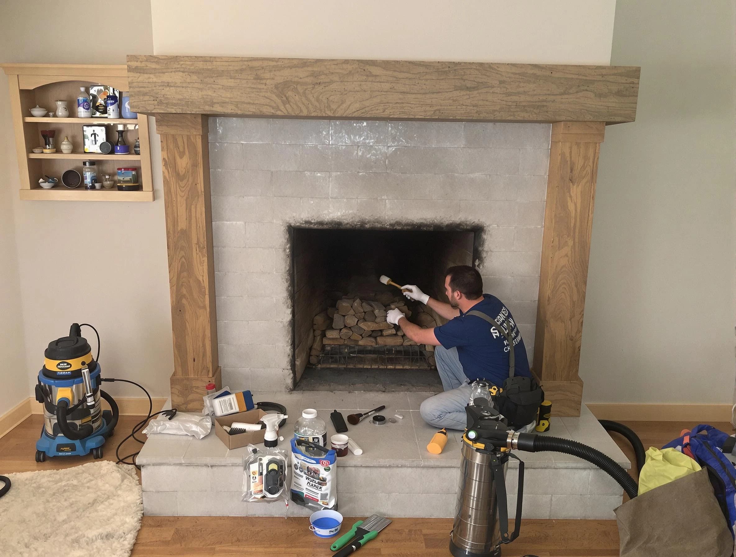Detailed creosote removal process by Clarksville Chimney Sweep in Clarksville, TN