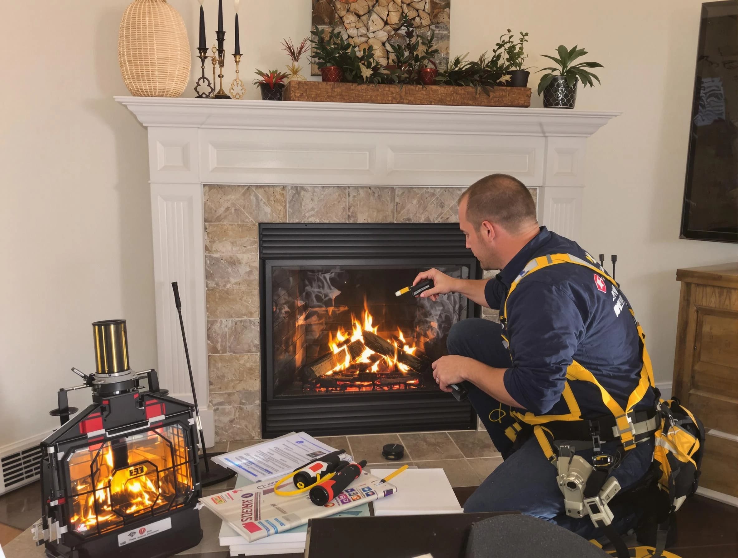 Safety-focused fireplace inspection by Clarksville Chimney Sweep in Clarksville, TN