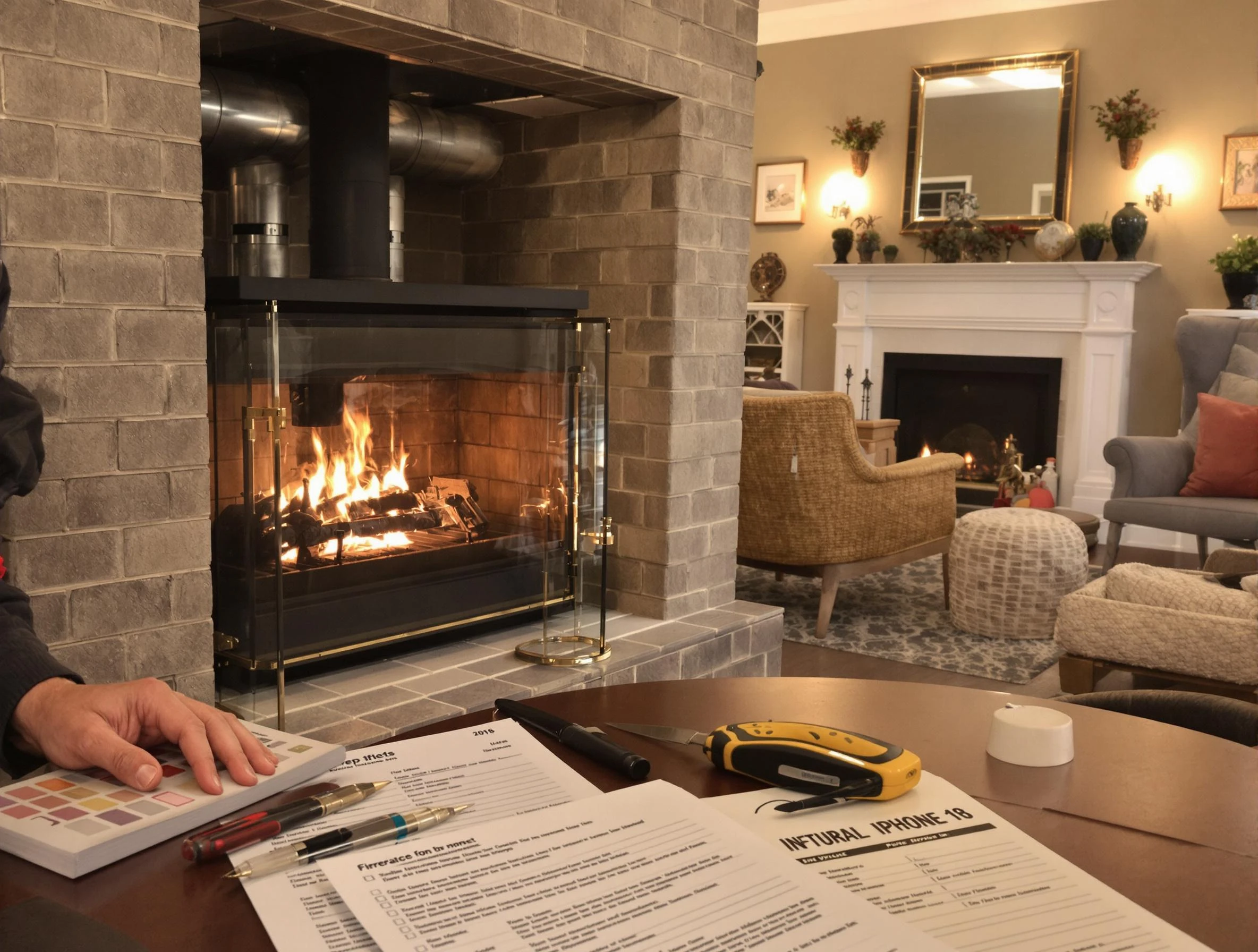 Clarksville Chimney Sweep verifying fireplace safety measures in Clarksville, TN