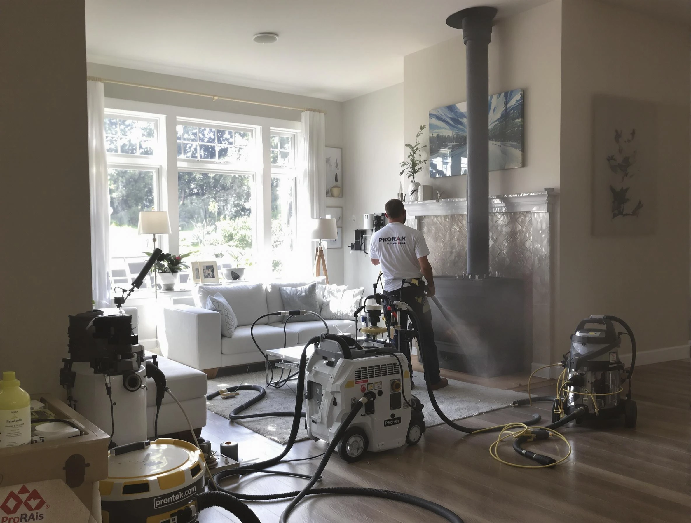 Soot removal service by Clarksville Chimney Sweep for a fireplace in Clarksville, TN